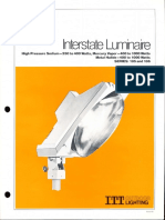 ITT American Electric Interstate Luminaire Series 185 & 186 Spec Sheet 11-80