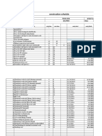 Construction Schedule: Start Date Finish Date Project Period 1/1/2015 1/1/2016 365 Days