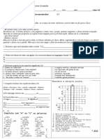 Avaliação de Português - 6ºano