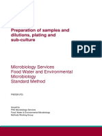 PHE Preparation of Samples and Dilutions Plating and Sub-Culture PDF