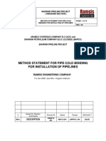 Method Statement For Pipe Cold Bending For Installation of Pipelines