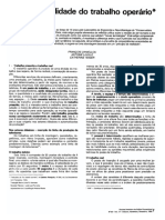 Ficcao e Realidade Do Trabalho Operario - Daniellou, Laville e Teiger 1989