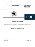 Madagascar - Projet D Alimentation en Eau Potable Et D Assainissement en Milieu Rural Dans Le Grand Sud - Rapports D'évaluation