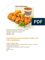 Receta Alitas de Pollo