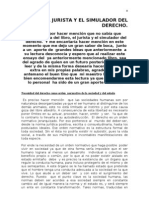 Ensayo El Jurista y El Simulador Del Derecho