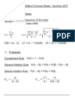 Formula Sheet Midterm