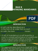 Writ of Continuing Mandamus (FIL)