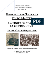 LA PROPAGANDA EN LA GUERRA CIVIL. El Uso de La Radio y El Cine. ANTONIO SÁNCHEZ MUÑOZ PDF