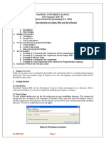 Manipal University Jaipur First Semester 2017-18 Object-Oriented Programming (CS 1304) LAB-1 (Introduction To Eclipse IDE and Java Basics)