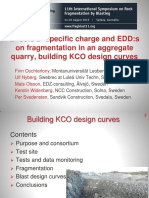 Effects of Specific Charge and EDD:s On Fragmentation in An Aggregate Quarry, Building KCO Design Curves