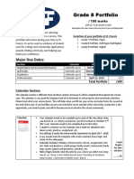 Grade 8 Portfolio Rubric