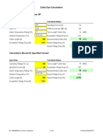 Cable Size Calculations