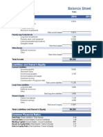 Balance Sheet: (Company Name)