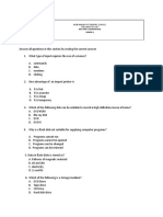 Grade 8 Mid Term Test