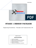 Stage 1 Design Package: Engineering Foundations - Principles and Communication 100