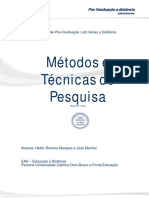 Metodos e Técnicas de Pesquisa