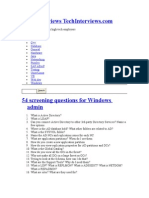 Windows Admin Interview Questions