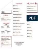 Sugarcane Menu