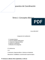 Compuestos de Coordinación: Tema 1: Conceptos Básicos