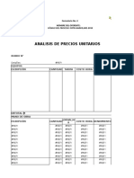 Analisis de Precios Unitarios: Quilanga-Loja-Ecuador