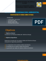 Caracterizacion de Residuos Solidos de Sicaya