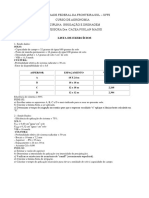 Lista de Exercicios Irrigação 2 para Entregar Na Prova