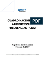 Cuadro Nacional de Atribucion de Frecuencias - CNAF 2017