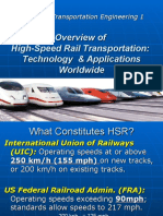 Overview of High-Speed Rail Transportation: Technology & Applications Worldwide