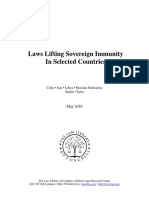 Laws Lifting Sovereign Immunity in Selected Countries