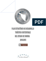 Plan Estratègico de Desarrollo Turìstico Sustentable Del Estado de Sonora