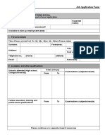 Job Application Form