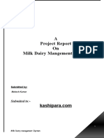 Report Dairy Milk Management System