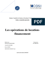 Les Opérations de Location-Financement