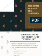 Discourse Analysis and Grammar