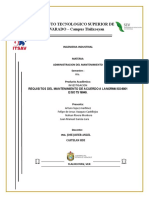 5.1 Requisitos Del Mantenimiento de Acuerdo A Lanorma Iso-9001 e Iso TS 16949