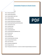 Creation Implementation Projects in Oracle Fusion