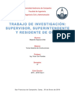 Supervisor, Residente y Superintendente