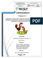 Trabajo 1 Redactar y Explicar La Idea de Negocio, A Quien Va Dirigido Su Producto o Servicio, Explicar Su Valor Agregado (Ventaja Competitiva)