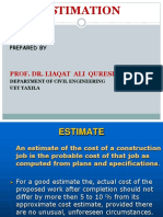 Estimation: Prof. Dr. Liaqat Ali Qureshi