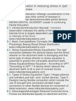 Design Consideration in Reducing Stress in RPD