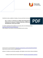 Iles, P., Chuai, X. and Preece, D. (2010) 'Talent Management and HRM in Multinational Companies in Beijing: Definitions, Differences and Drivers', Journal of