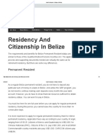 How To Become A Citizen of Belize