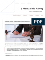 Audiência Una Trabalhista Passo A Passo! - (Manual Do Advogado) PDF