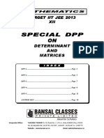 DPP 1 To 5 On Determiant Matrices 12th Maths Eng