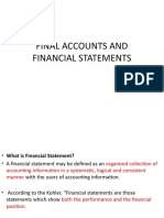 Final Accounts and Financial Statements