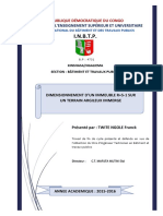 Dimensionnement D'un Immeuble R+5-1 Sur Un Terrain Argileux Immergé