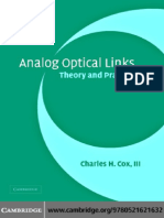 Charles H. Cox III Analog Optical Links Theory and Practice Cambridge Studies in Modern Op