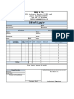 GST Bill of Supply Format