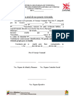 Carta Aval No Vivienda Vacia