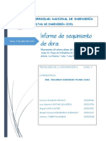 Informe de Seguimiento de Una Obra